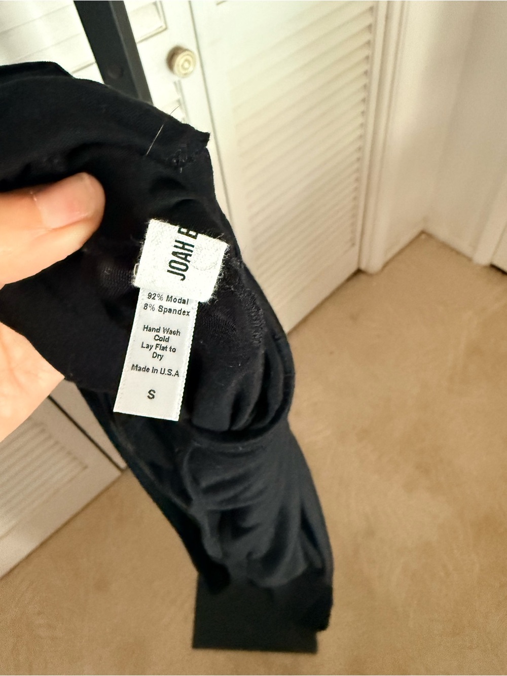 Joah Brown Black Wide-Leg Pull-On Drawstring Pants - Picture 5 of 6
